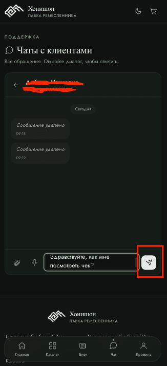 Шаг 2: Как пользоваться чатом?